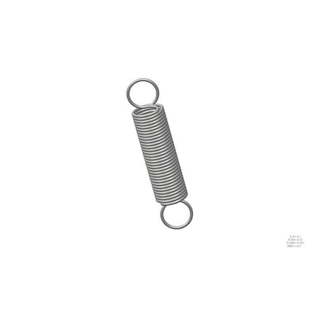 Approved Vendor Extension Spring, O=1.125, L= 5.50, W= .105 G909969221